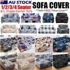 1/2/3/4 Seater L Shape Corner Sofa Cover Stretch Lounge Slipcover Couch Covers