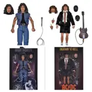 20cm NECA Bon Scott & Angus Young AC/DC Highway to Hell Figure Model Rock Star