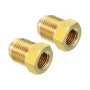 2pcs 1/4" Female Flare x 3/8" Male Flare Connectors Brass Adapter Reducing