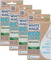White Magic 4pcs Standard Eraser Sponge Stubborn Mark Sponge Chemical Free Cleaner