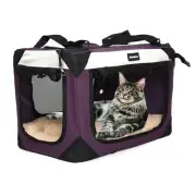 Collapsible Dog Travel Crate,Portable Soft-Sided Pet Carrier Extra Large Cat ...