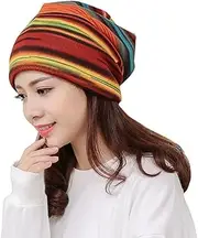 [Generic] Hiking Hats for Men Women Cap Scarf Stripe Wrap Hat Head Hat Ruffle Turban Collar Baseball Caps Baseball Clothes Men