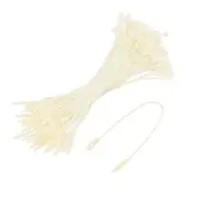 Cotton Hang Tag String Snap Lock Pins Beige 4.7 Inch Pack of 100