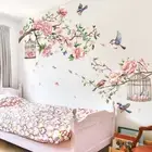 Self Wall Decor Featuring Cartoon Flowers and Birds for Personal Style
