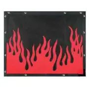 FLAMES BUG SCREEN - PETERBILT 377, 378, 379 (Extended Hood)