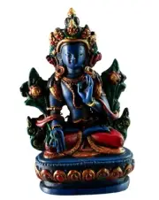 Statue Tara White Déesse Of La Sympathy Resin Buddha 9cm #5942