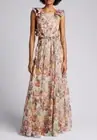 BNWT Zimmerman The Lovestruck Ruffle Maxi Flaming Hearts Print Size 1 (8-10au)