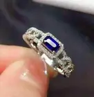 1.20Ct Emerald Cut Lab Created Blue Sapphire Wedding Ring 14K White Gold Plated
