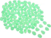 FUNOMOCYA 100pcs Decorative Aquarium Pebbles Glow in The Compact Aquarium Stones Replaceable Flowerpot Pebbles for Fish Tank