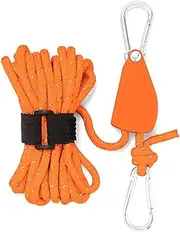 zolyet Camping Thicken Pulley Rope Adjustable Tent Canopy Rope Lifting Pulley Hook Tent Canopy Fixing Pulley Rope O L