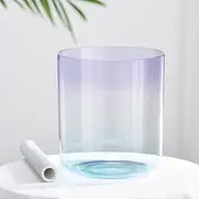 Sound Healing Meditation Quartz Chakra Crystal Singing Bowl with Suede Striker O-ring(F note,6 inch)