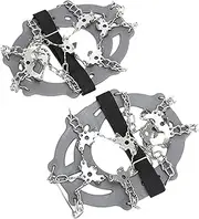 [TENOL] Winter Shoe Crampons Ice Cleats Anti Skid Ice Crampons Snow Shoes Grippers Ice Grippers for Rainy and Snowy Weather Walking