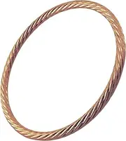 [Generic] Bangle Real 18KGF Rose Gold Filled Solid Twist Cuff Bracelet Child Size 50mm