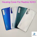 REALME X2 X3 外殼新玻璃後蓋電池蓋外殼門後電池外殼適用於 OPPO REALME X2/X3 帶粘合劑