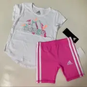 Adidas pink cute shorts leggings set 6206