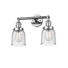 Innovations 2 Light Small Bell Bathroom Fixture in Polished Chrome - 208-PC-G54