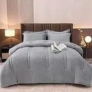 Corduroy Comforter - Quilted Aesthetics Fuzzy Comforter Queen - Fine Stitching King Plush Comforter(B,220 * 240cm/5kg)