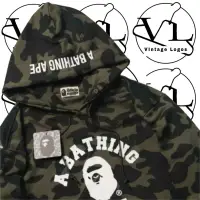 在飛比找蝦皮購物優惠-Bape 連帽衫夾克 A BATHING APE 迷彩全標籤