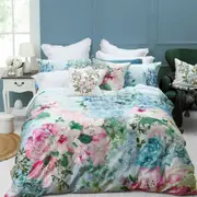 MM Linen Delf Bed/Bedding Quilt Cover Set Cotton w/Pillowcase