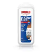 Johnson & Johnson Band-Aid Flexible Fabric Bandage Comfortable Protection 8 Each