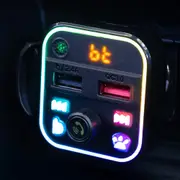 Auto Xpert Smart Car 5 In 1 Charger Plug RGB Hands Free