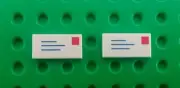 *NEW* Lego 1x2 Flat Letter Parcel Envelope Mail Plate Tile Plates - 2 pieces