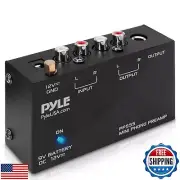 Pyle Phono Turntable Preamp - Mini Electronic Audio Stereo Phonograph Preampl