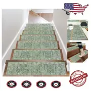 Durable Neoprene Non-Slip Stair Treads - 30"X8" Safety Mats for Pets & Kids