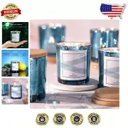 Complete 15-Pack Candle Making Jars - 8oz Mercury Glass with Labels & Lids