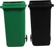 ROMISBABA Miniature Trash Can Pencil Holder Set Desk Garbage Can for Office Tiny Wastebasket Creative Design for Pen Paper Organization