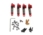 Rc Shock Damper Aluminum Alloy High Elasticity Cnc Rc Threaded Tele Shock Absorber For Fms Fcx24 1/18 1/24 Rc Crawler Car Red