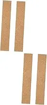 TEHAUX 4pcs Self-Adhesive Cork Bulletin Strips Frameless Memo Board Bars for Office Natural Cork for Photos Notes Easy Wall Installation