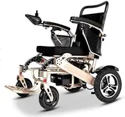 Portable folding wheelchair with hand brake travel wheelchair light folding electric wheelchair brush motor 24km long battery life black