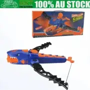 Kid's Toy XMAS Gift Shark Crossbows Bow Arrow Shooting Game Rapid-Fire Soft Dart