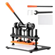 VEVOR Leather Cutting Machine, 11 x 5.5 in Embossing Plate Manual Die Cutter, 0.47 in Pressure Stroke Leather Embossing Machine, Dual Guide Shafts Die