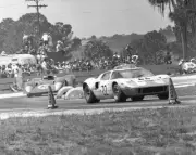 Vintage 8 X 10 1969 Sebring Ford GT40 Winner & Andretti Ferrari 312P