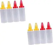 OKUMEYR 2sets Condiment Squeeze Bottles Cake Piping Bottle for Precision Decorating 4pcs*2 Random Color