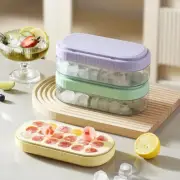 "4-Pack Silicone Ice Cube Trays with Lids – Easy Release, BPA Free, Stackable"