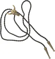 [IWOWHERO] Bolo Tie Hip Hop Necklace Hip-hop Necklace Western Neckties Bolo Neck Tie Mens Ties Punk Necklace Chain Necklace for Men Bolo Necklace Chain Miss Shirt Chain Alloy Adjustable