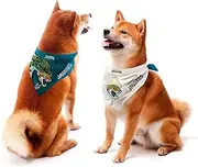 Littlearth Jacksonville Jaguars Home and Away Pet Bandana Set with Ties, Medium