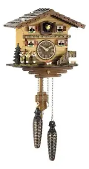 Quartz Cuckoo Clock Swiss house with music TU 458 QM NEW