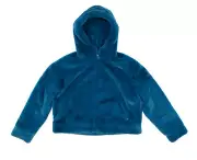 Ugg V2919 Womens Rio Blue Mandy Faux Fur Hoodie Size L