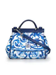 Blue Jacquard Majolica Miss Sicily Bag