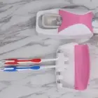 2 Pcs Toothpaste Squeezer Suction Extruder Toothbrush Wall-mounted Holder