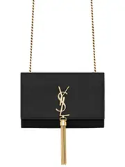 Saint Laurent Kate Small Chain Bag With Tassel in Grain de Poudre Embossed Leather
