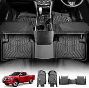 X-CAR 3D Floor Mats for Mazda BT-50 Dual Cab 2011-2020 Customized Heavy Duty All Weather Car Liners Door Sill Covered Carpet
