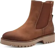s.Oliver Women's Chelsea Boots, Vegan Without Heel, Brown (Cognac), 38, Cognac, 8 AU