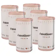 6PK Emotions 100% Bamboo Kitchen/Home 120 Sheet Paper Towel Rolls/Wipes 22x23cm