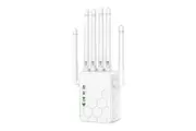 New WiFi Extender Signal Booster, WiFi Booster Extender for Home,WiFi Repeater with 6 Antennas, with 2 Ethernet Port(White)