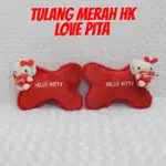 MERAH 套裝汽車枕頭頭枕頭枕頸座汽車座椅 HK HELLOKITTY HELLO KITTY RED E